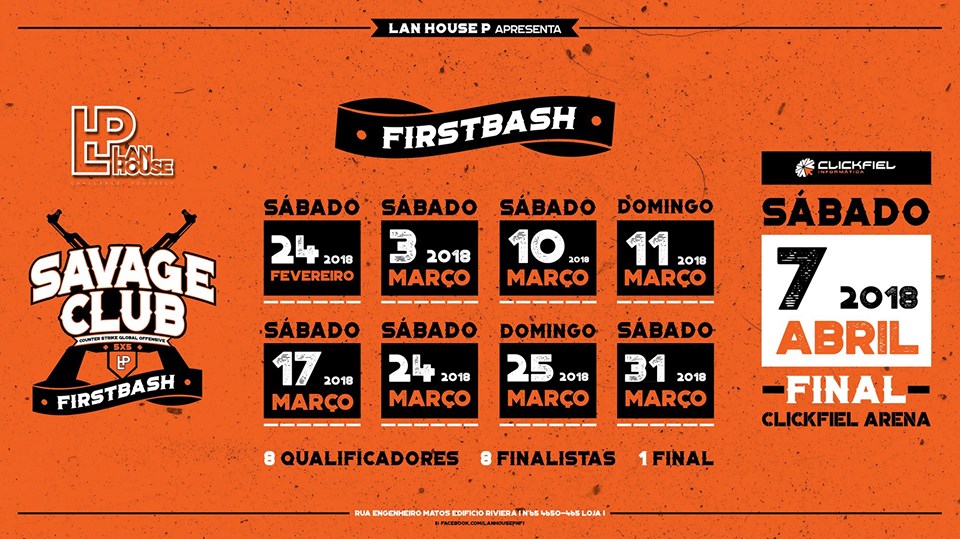 Calend&aacute;rio dos qualificadores do torneio da LHP Savage Club First Bash